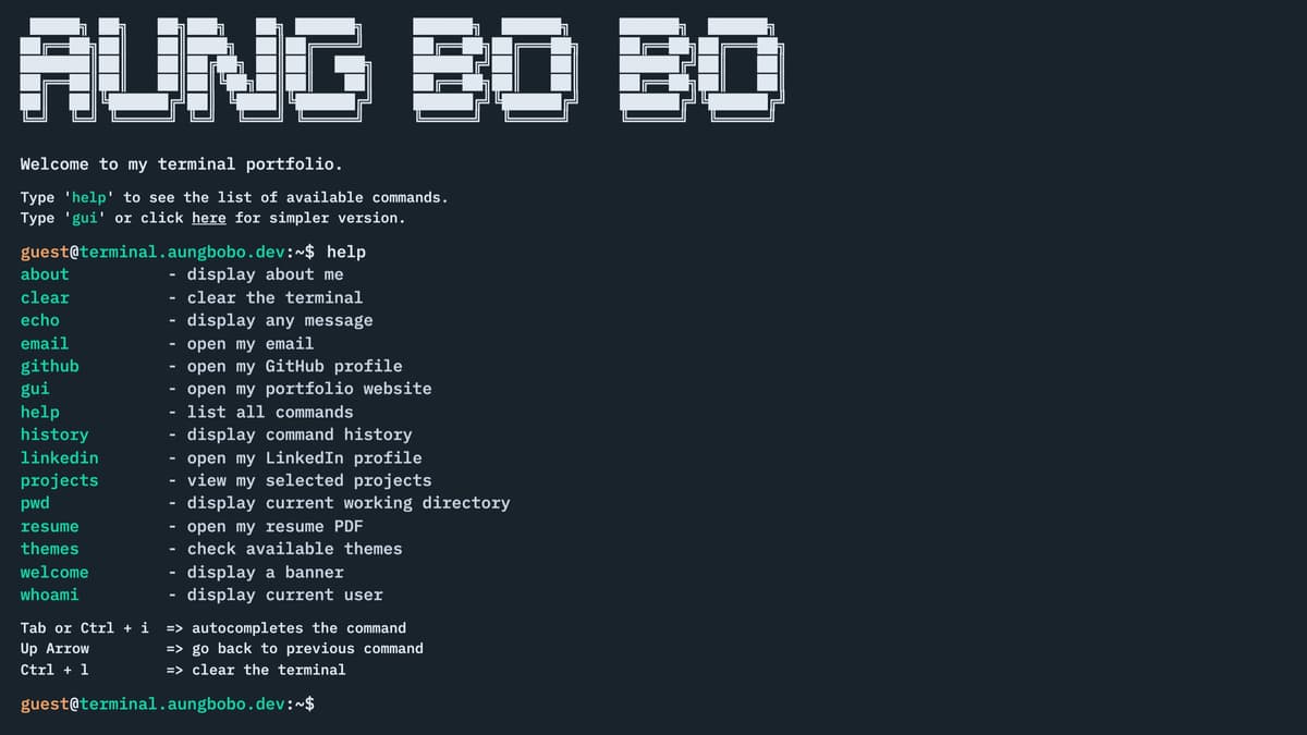 Terminal Portfolio